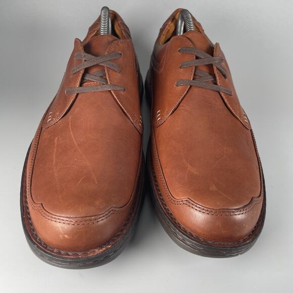 Timberland 73512 Men’s 9-9.5 Brown Leather Smart Comfort Oxfords Shoe Waterproof - Picture 2 of 9